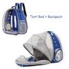 PAKEY Blue Portable Adjustable-Ventilation Cat Carrier Backpack view 2