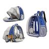 PAKEY Blue Portable Adjustable-Ventilation Cat Carrier Backpack view 3