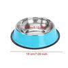 PAKEY Stainless Steel Dog Bowl, 18 cm, Blue, with Non-Slip Rubber Rim view 3