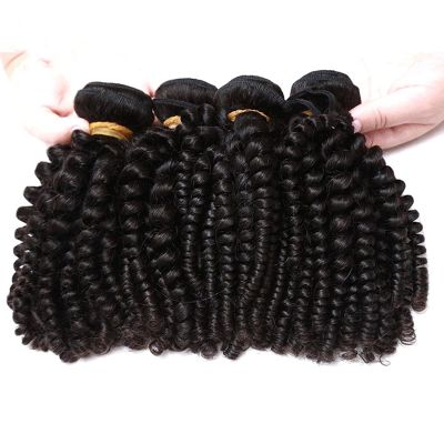 Luovce Brazilian Human Hair, Grade 10A, Afro-Fumi Curly, 100% Human Hair, Wefted, Natural Color