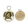 Vintage Antique Bronze Personalized Double-Sided Dog ID Tag – Husky view 1