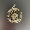 Vintage Antique Bronze Personalized Double-Sided Dog ID Tag – Husky view 3