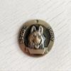 Vintage Antique Bronze Personalized Double-Sided Dog ID Tag – Husky view 4