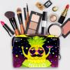 Aloha Makeup Bag with Toucan, Pineapple & Palm Design, Zipper, Multicolor 09, 18.5 x 7.5 x 13 cm view 3