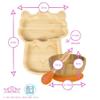 Tiny Dining Kids' Bamboo Suction Llama Dinner Set - Orange view 4