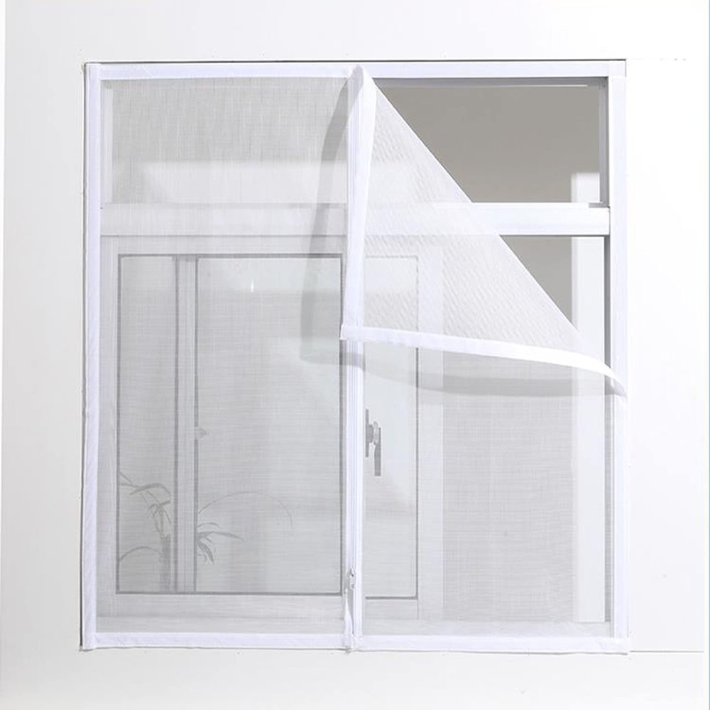 Indoor Cat Safety Net with Zipper, Transparent Self-Adhesive Window Mesh