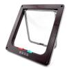 LIANYG 4-Way Plastic Pet Flap, Brown, Size M view 1