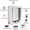 LIANYG Cat Flap with 4-Way Lock, 19.7 × 19 × 5.3 cm view 4