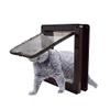 4-Way Lockable Cat Flap, ABS Plastic, Brown, Size L, 2 cm Thin view 4