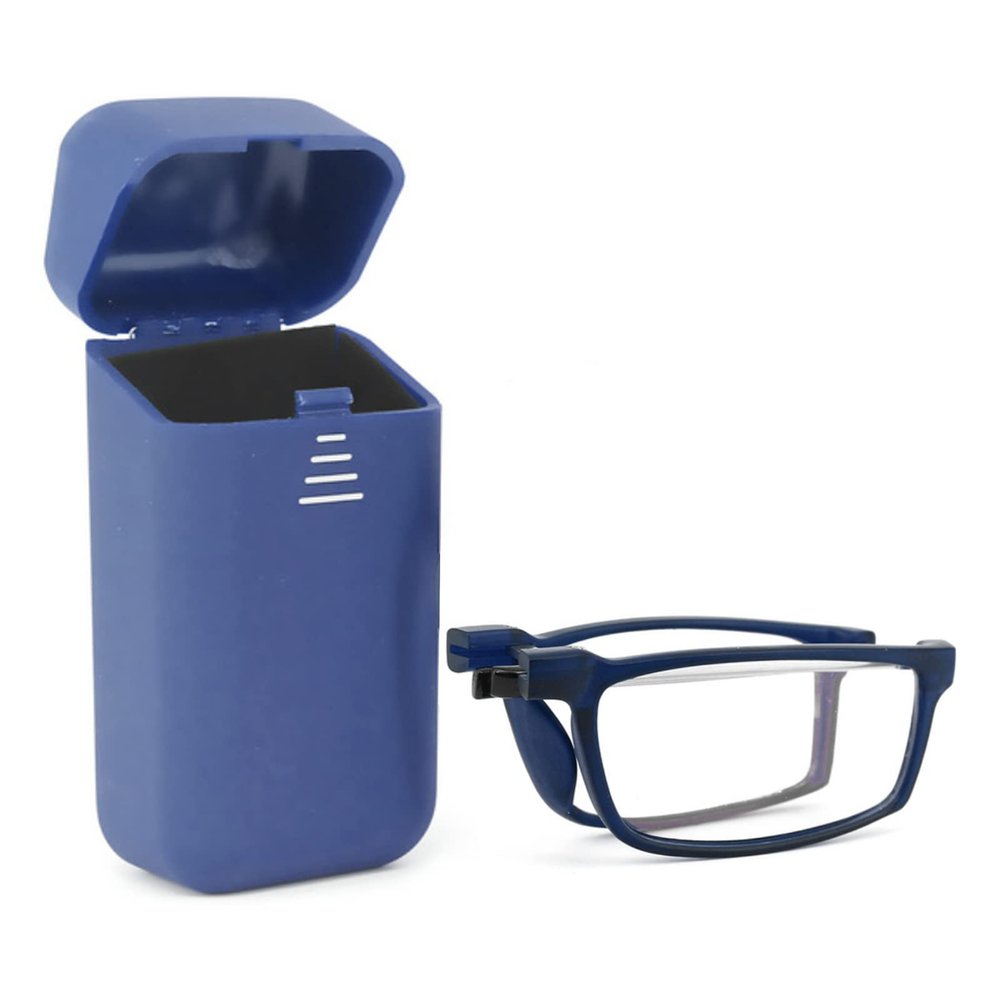 Viseng Blue-Light-Blocking Folding Reading Glasses, +3.0, Blue