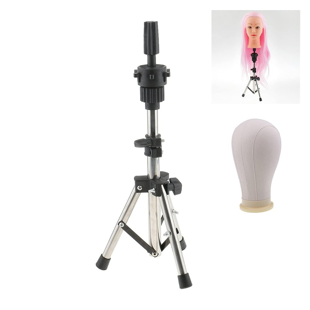 RH-HPC Mannequin Head with Human Hair and Stand Holder