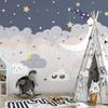 Custom 3D Hand-Painted Starry Sky Wall Mural, 400 x 280 cm view 3