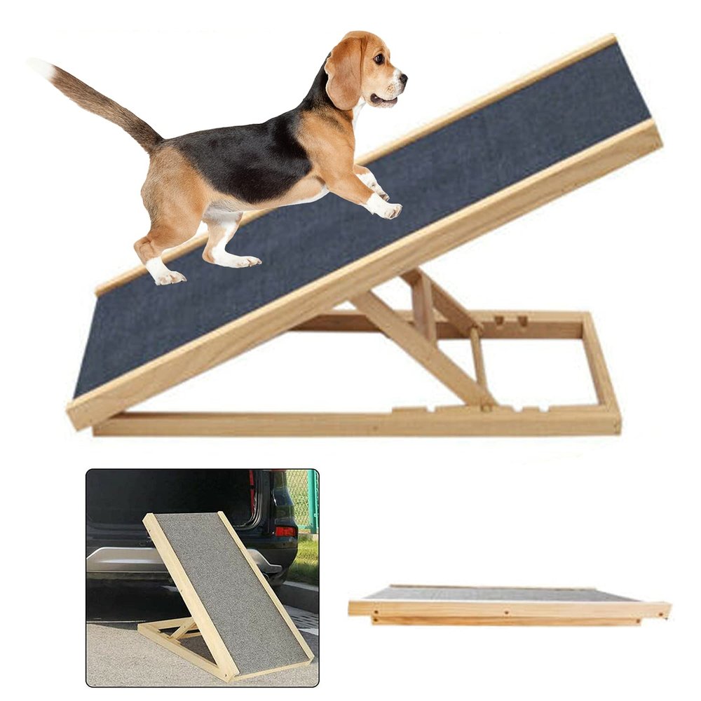 Foldable Dog Ramp for Cars, 4 Adjustable Heights