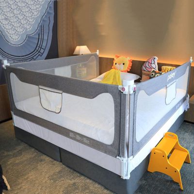 ZWJABYY Foldable Bed Rail, Gray, 1.5 m, for Queen and King Beds, 1.2/1.5/1.8/1.9/2/2.2 m