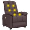 vidaXL Electric Massage Recliner Chair Dark Brown Fabric view 4