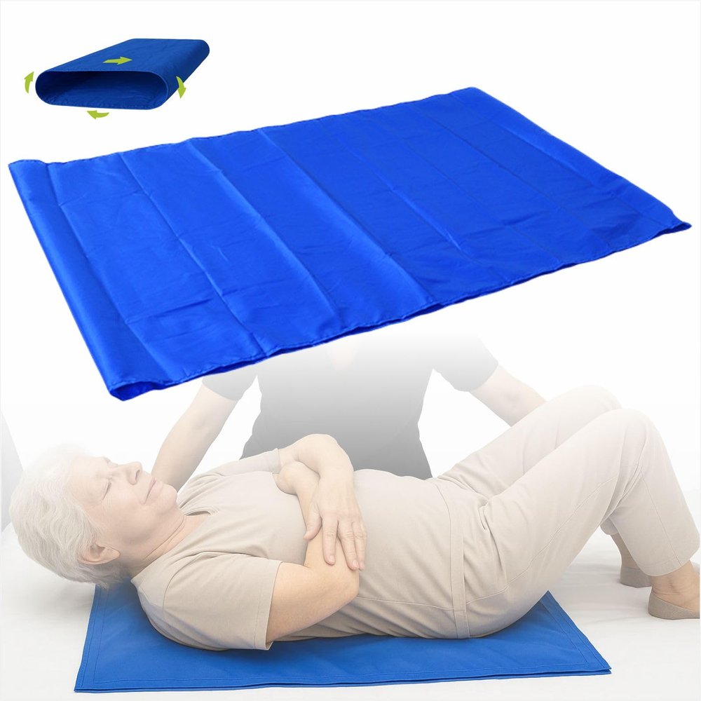 MESINURS Flat Bed Transfer Slide Sheet for Elderly People with Disabilities, Transfer and Mobility Aid for Wheelchairs and Beds, 109.2 cm L x 68.6 cm W (A)