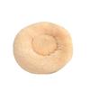 Chickw1 Round Dog Bed for Dogs and Cats, Warm Soft Plush Donut Bed, Washable Non-Slip Pet Bed, 70 cm, Apricot view 1