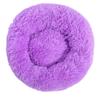 Chickw1 Round Donut Pet Bed for Dogs and Cats, Plush, Washable, Non-Slip, Purple, 120 cm view 1