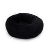 Chickw1 Round Donut Dog Bed for Dogs and Cats, Soft Plush Washable Pet Bed, Black, 70 cm view 1