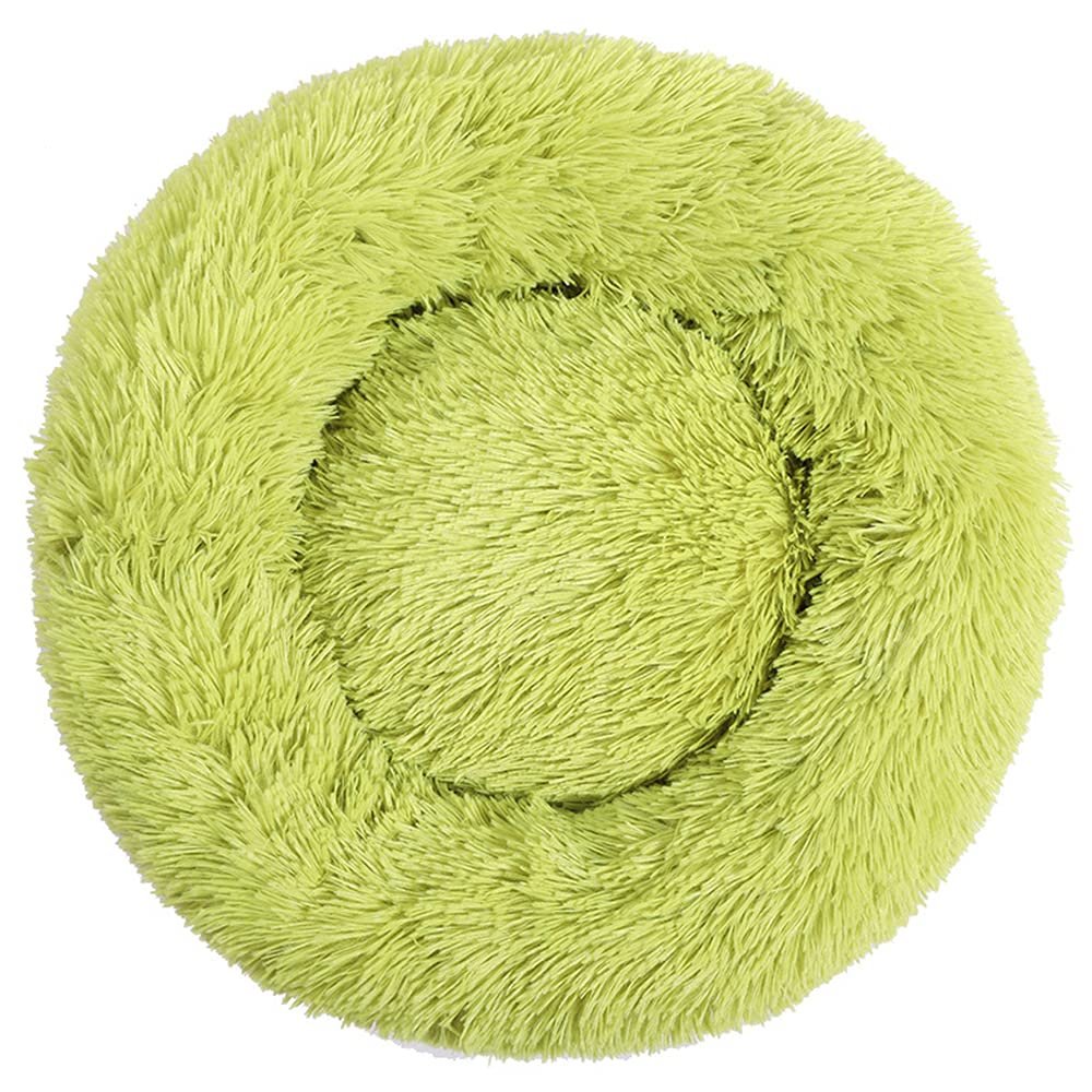Chickw1 Round Dog Bed for Dogs and Cats, Warm Soft Donut Plush Bed