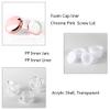ZEOABSY 12-Pack 15 mL Clear Acrylic Diamond-Shaped Jars with Pink Screw Lids view 3