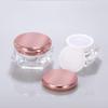 ZEOABSY 12-Pack 15 mL Clear Acrylic Diamond-Shaped Jars with Pink Screw Lids view 4