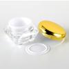 ZEOABSY 6-Pack 15 mL Transparent Acrylic Diamond-Shaped Empty Jars with Gold Screw Caps view 4
