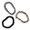100% Pure 19 Momme Mulberry Silk Hair Ties, Soft Sleep Hair Ties, Silk Brocade view 1