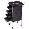 ppARK Black Salon Tray Trolley, 5-Tier Multipurpose Beauty Cart view 1