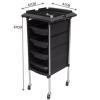 ppARK Black Salon Tray Trolley, 5-Tier Multipurpose Beauty Cart view 2