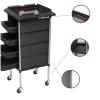 ppARK Black Salon Tray Trolley, 5-Tier Multipurpose Beauty Cart view 3
