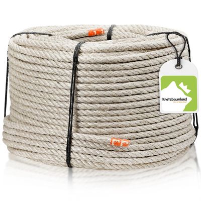 Kratzbaumland Premium Gray Sisal Rope, 6 mm, 100 m