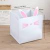 OYHOMO Kids' Felt Storage Basket with Bunny Design, Foldable Toy Bin with Handles view 3
