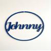 Custom Personalized Wooden Name Round Hoop Wall Sign, 40 cm view 4