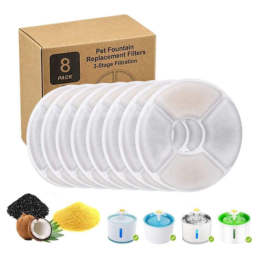 AKOFIC 8 Pack Cat Fountain Filters