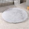 LIVEINU Faux Fur Shaggy Dog Mat, Round Pet Bed, Camel, 60 cm view 2