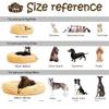 Chickw1 Round Donut Dog Bed for Dogs and Cats, Plush Washable Pet Bed, 120 cm, Light Brown view 4
