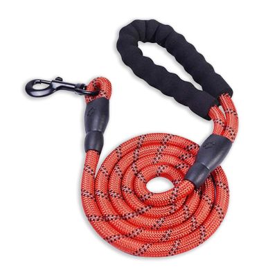 Monkimau Reflective Dog Leash (1.5m) - Nylon - for Large Dogs - Red