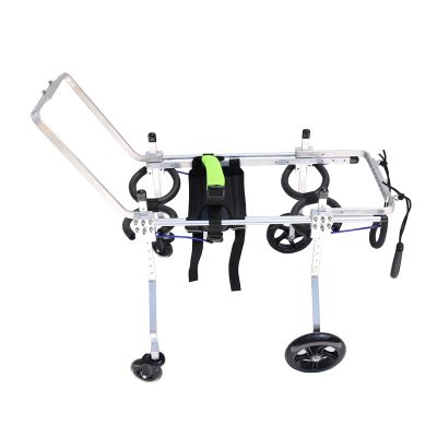 RXBD 4-Wheel Dog Wheelchair, Adjustable Full-Body Support, Front-Leg Rehabilitation, Belly Band (M, 13–20 kg)