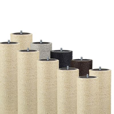 Kratzbaumland 11 cm Replacement Scratching Post with Threaded Stud, 89 cm, M10, Natural Sisal