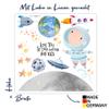 Astronaut Wall Decal V295, Hand-Drawn, Space Theme, 20 x 20 cm view 2