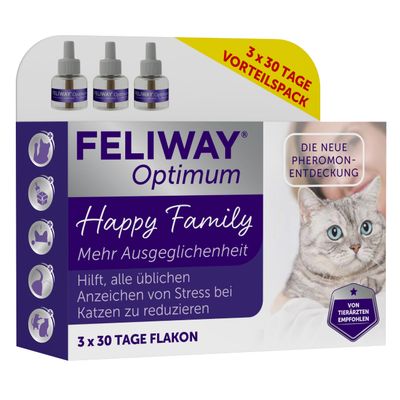 FELIWAY Optimum 3 x 30-Day Value Pack, 3 x 48 ml, Vet Recommended