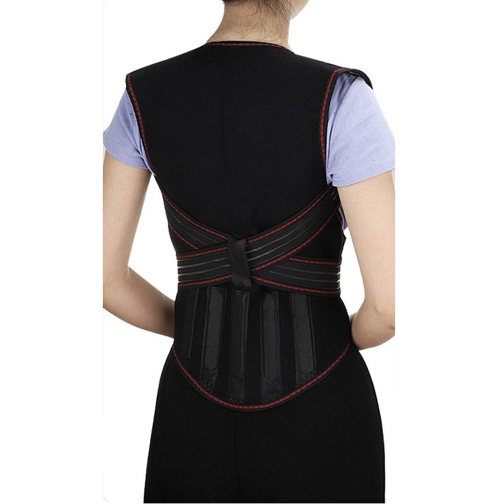 XWSM Tourmaline Self-Heating Full-Back Support Brace with 108 Magnets, XL