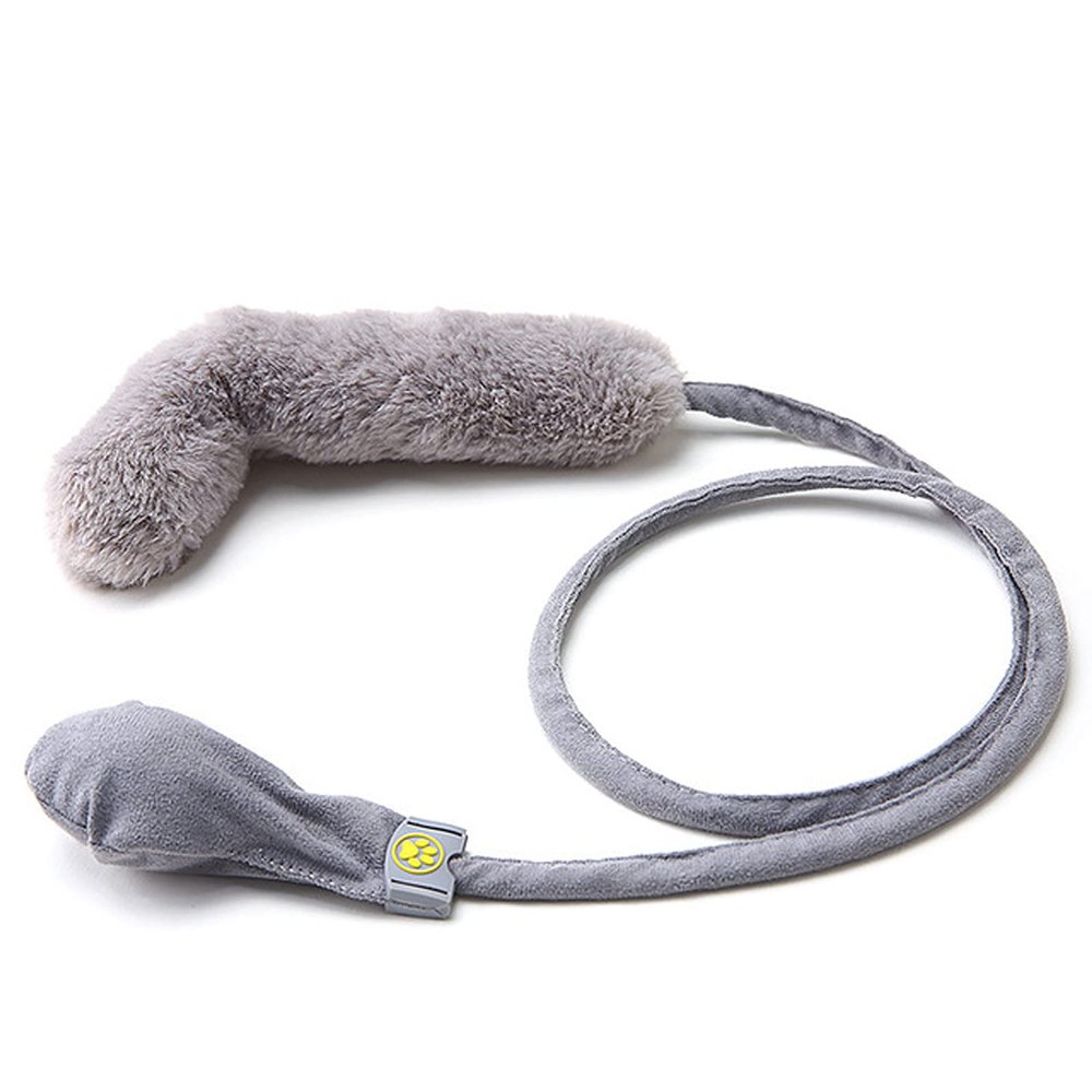 MeiAOBest Interactive Cat Toy, Funny Cat Wand, Floppy Fish, Indoor Cat Toy (Dog Tail)