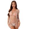 MSemis Women's Long-Sleeve Transparent Fishnet Mini Dress view 2
