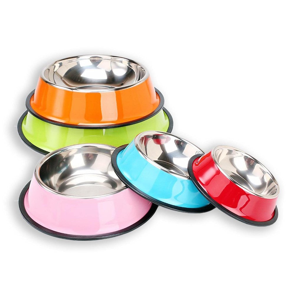 Stainless Steel Dog and Cat Bowl XS - Orange