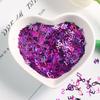 DIY 10g Ultra-Thin 4mm Letter-Shaped PET Nail Glitter, Laser Dark Violet view 1