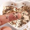 DIY 10g Ultra-Thin 4mm Letter-Shaped PET Nail Glitter, Laser Dark Violet view 3