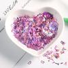 DIY 10g Ultra-Thin 4mm Letter-Shaped PET Nail Glitter, Laser Dark Violet view 4