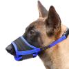HEELE Dog Muzzle, Adjustable Loop, Breathable, Secure Fit for Small to Medium Dogs, Prevents Biting, Chewing, and Barking (L, Blue) view 1
